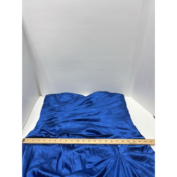 Plus Size 2X Blue Formal Evening Dress Sleeveless Gown for Weddings or Events - Picture 12 of 16